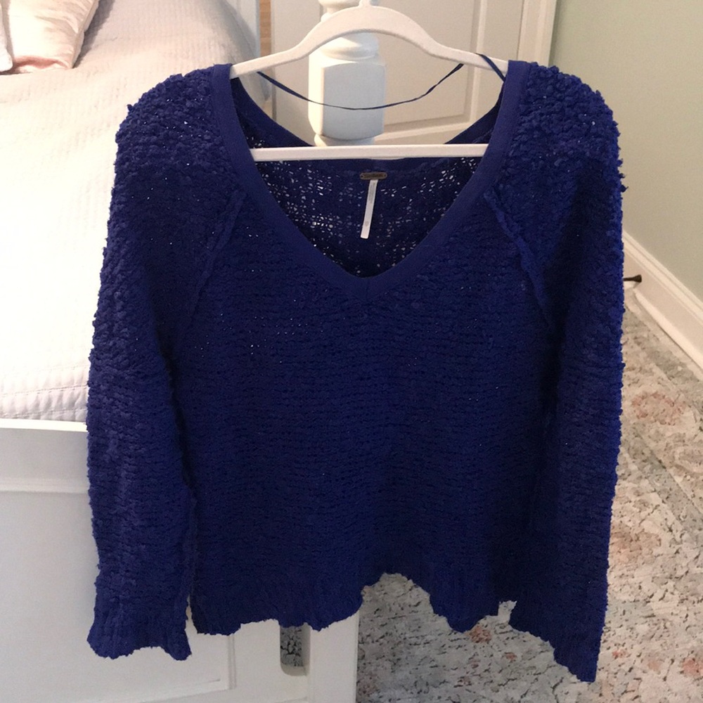 Free People Blue Sweater